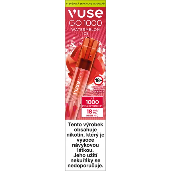 Jednorázová e-cigareta VUSE GO 1000 Pen Watermelon Ice 18mg British American Tobacco